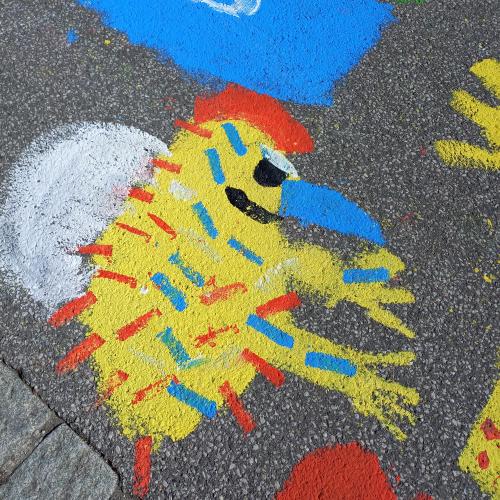 ein bunter Vogel