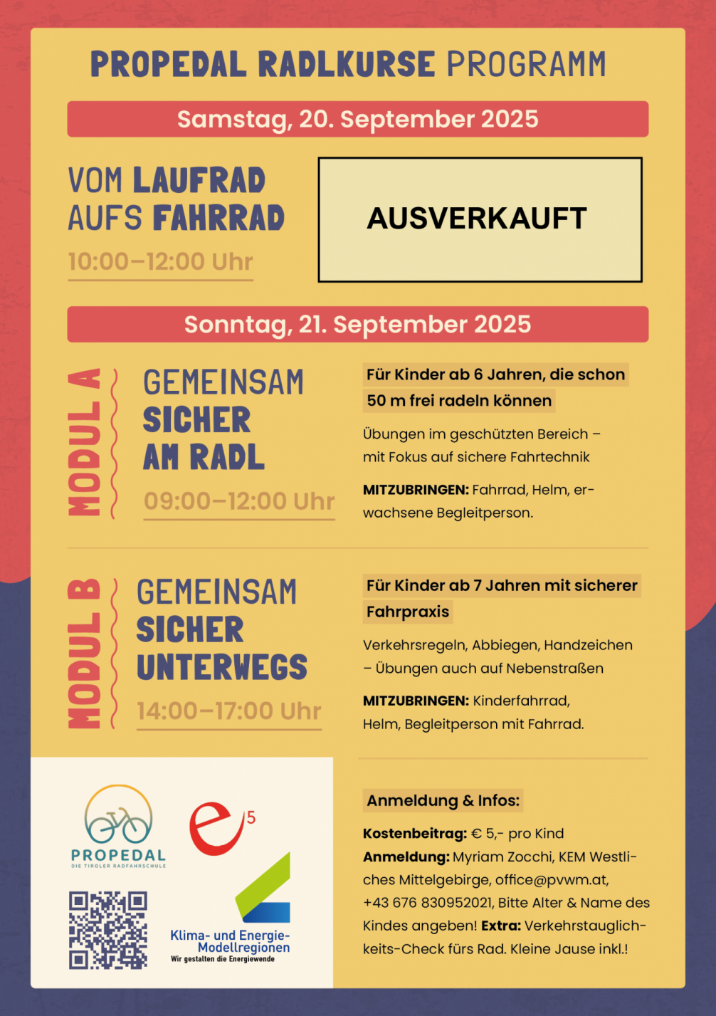 Programm zur Mobilitätswoche in Axams