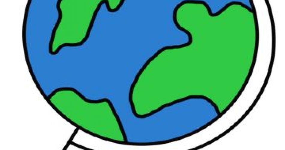 Globus gezeichnet